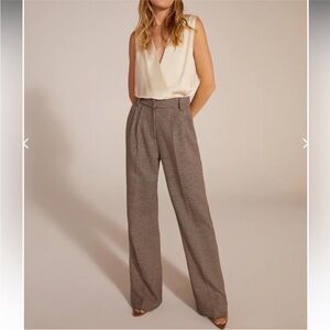 Favorite daughter houndstooth pants chocolate nwt size 0